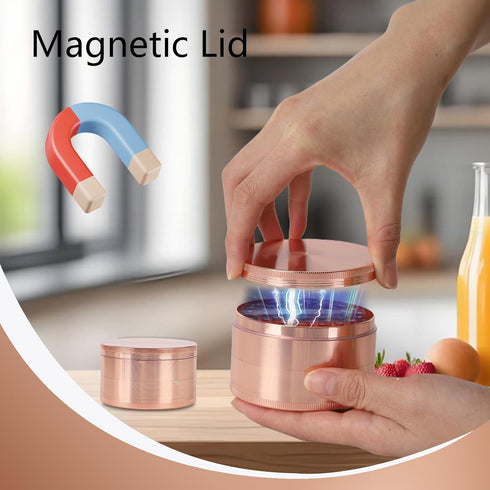 Perfekitsup 3 inch Spice Grinder (Rose Gold)