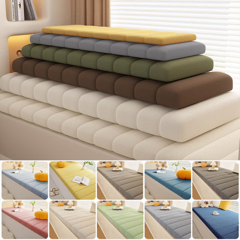 Custom Window Seat Cushions Indoor, Circle Fleece Bay Window Cushion, Waterproof Anti-cat