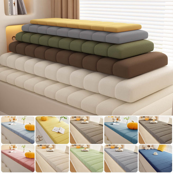 Custom Window Seat Cushions Indoor, Circle Fleece Bay Window Cushion, Waterproof Anti-cat