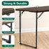 4FT Folding Table Heavy Duty Plastic Table with Handle, Foldable&Portable, Fold-in-Half Utility Tables for Outdoor