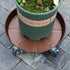 ARTLINE 10" 160lbs 2 Pack Round Plant Stand with Lockable Wheels, Heavy Duty for Indoor Outdoor, Large Rolling Dolly