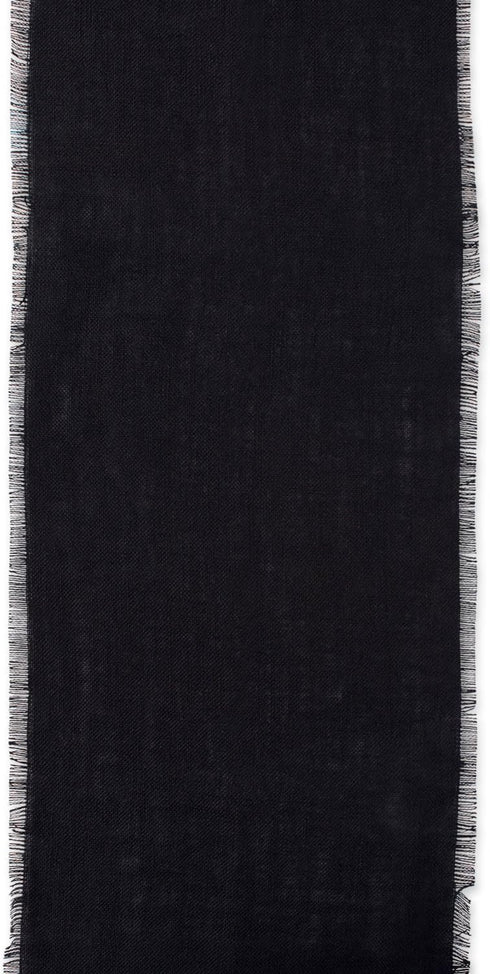 DII Jute Burlap Collection Solid Black Kitchen Table Runner - 15x74