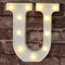 Pooqla LED Marquee Letter Lights Sign - Light Up Alphabet Letter for Home Party Decoration U