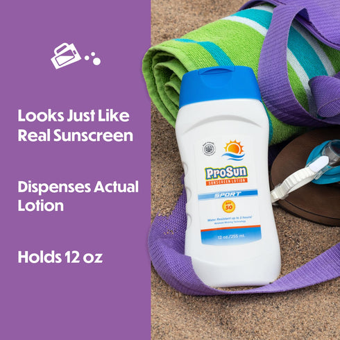 Hidden Sunscreen Flask by Smuggle Mug - Disguised Container for Liquor & Sunblock for Travel