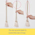 Curtain Tiebacks with Tassel, Modern Rope Window Curtain Ties Backs for Draperies, Elegant Decorative Curtain Holdbacks