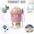 4 Pack Reusable On The Go Yogurt Parfait Cups, Breakfast Plastic Containers with Lids and Spoons, Perfect Jars