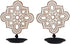 Set 2 Openwork Carving Candle Sconces of - Farmhouse Rustic Wall Decor, Wooden Sunflower Candle Holder, Decorative