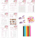 Honoson 279 Pcs Pink Floral Baby Shower Games Set for 50 Guest, 8