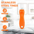 Wutfly 3-Prong 5.5" Sausage Pricker Tool, Stainless Steel Air Release Poker for Casings, Ergonomic Salami Perforator