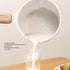 Kitchen Aluminum Nonstick Sauce Frying Pan with Wooden Handle and Pour Spouts for Heating, Boiling, Frying (White)