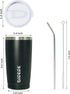 20 oz BJPKPK Tumbler with Lid and Straw Insulated Travel Coffee Mug Reusable Stainless Steel Thermal Cups,Black