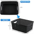 6 Pack Black Plastic Pantry Weave Storage Basket Bin