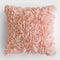 MIULEE 3D Decorative Romantic Valentines Stereo Chiffon Rose Flower Throw Pillow Cover, 16x16 Inch Peach Pink