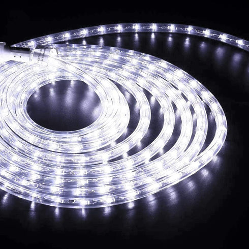 50ft 360 8 LED Rope Lights Outdoor, Connectable and Flexible Tube Lights with Modes, Waterproof Indoor Outdoor LED Rope