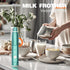Milk Frother, Rechargeable Handheld Electric Whisk Mixer with 3 Stainless Whisks, 3 Speed Foam Maker for Coffee, Green