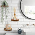 3-Pack 6'' AceList Round Floating Shelves for Wall Decor, Diameter Acacia Wood Floating Shelf, Cup Plant Wall Shelves