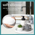Silicone Round Bathroom Tray, Decorative Soap Holder for Kitchen Countertop Organizer, 9 Inch for Candle, Perfume, Plant