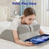 Memory Foam Wedge Reading Pillow for Bed, Adult Ergonomic Back Pillow with Adjustable Headrest, Bed Pillow for Sitting