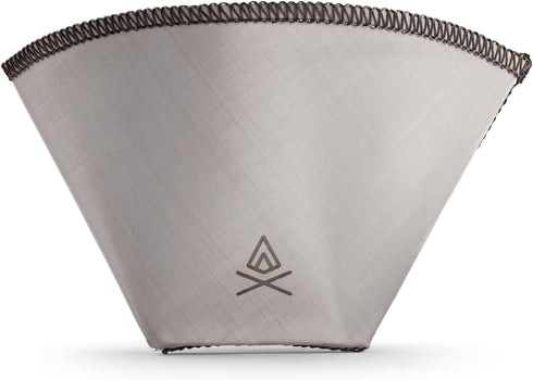 VSSL Nest Reusable #2 Stainless Steel Mesh Coffee Filter, Compact and Transportable, Perfect for Camping, Hiking,