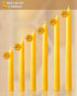 Hyoola 6" Beeswax Taper Candles, 6 Hour Burn Time, Yellow Beeswax Candles, 2 Pack