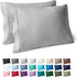 Bare Home King Size Microfiber Pillow Cases, Set of 2, Light Grey, Cooling, Easy Care