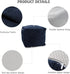 Sexysamba 20"x 16" Square Corduroy Pouf Cover Only, Unstuffed Decorative Ottoman Foot Stool Rest, Washable Storage Bean