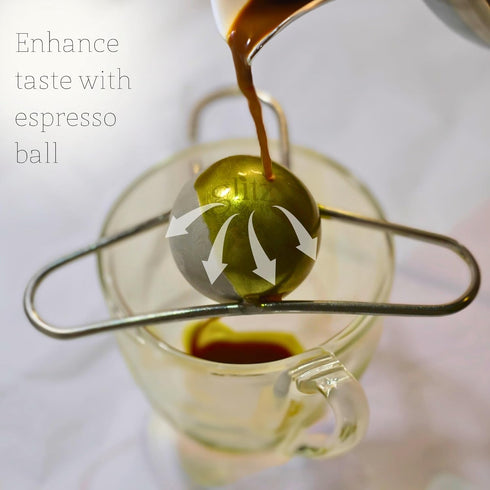 Stainless Steel Chilling Coffee Espresso Ball, Gold Silver Java Ball Brew Chilling Ball, Silver