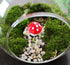 yueton Pack 100 of Mini Foam Mushroom for Garden Ornament Flower Pots Bonsai Micro Landscape Decor (Red)
