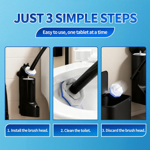 MNWHUC 36 Set, Disposable Toilet Bowl Brush with Toilet Wand Refills Pads Replacement Heads, Toilet Cleaning