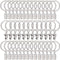 40 Pack Curtain Rings with Clips, Drapery Clips with Rings, 1.26 in Interior Diameter, Fits up to 1 in Curtain Rod,