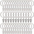 40 Pack Curtain Rings with Clips, Drapery Clips with Rings, 1.26 in Interior Diameter, Fits up to 1 in Curtain Rod,