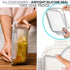 Razab 4 Pc Airtight Large Glass Food Storage Containers with Lids, BPA Free, Leak Proof Meal Prep Containers (2700ML &