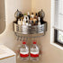 Structoline Caddy(1-Pack No-Drilling Corner Suction Cup Shower Gray),Rust-Proof and Durable Bathroom Organizer