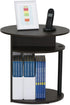 Walnut Oval End Table - Modern Three-Tier Design for Any Space