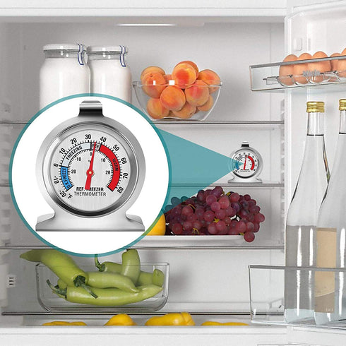 Refrigerator Thermometer, Large Dial Freezer Thermometer, Classic Series Temperature Thermometer for Refrigerator