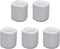 Clarity & Muse 5 Pcs White Ceramic Chime Ritual Spell Candle Holders