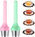 2pcs Tea Infuser - Extra Fine Mesh Tea Cup Filter with Silicone Handle for Loose Leaf or Herbal Tea (Green and Red)