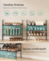 3-Tier Closet, ULSH043BH01 SONGMICS Shoe Rack, Shoe Storage for Hallway Slim and Space-Saving, Metal Frame, Non-Woven