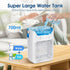 USB Powered Air Conditioner Fan, 700ML Automatic Timing Portable Cooler Humidifier with 7 Color Night Light, 3 Wind