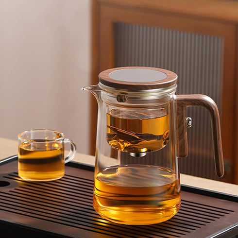 800ml/27.1oz Enchant Tea Pot - Witchcraft Magic Glass Teapot, Magnetic Water Separation Design, Borosilicate Infuser