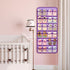 Closet Dual-sided Hanging Baby Shoes Organizer Toddler Shoe Storage Holder for Kids Bow Socks Underwear (PURPLE)