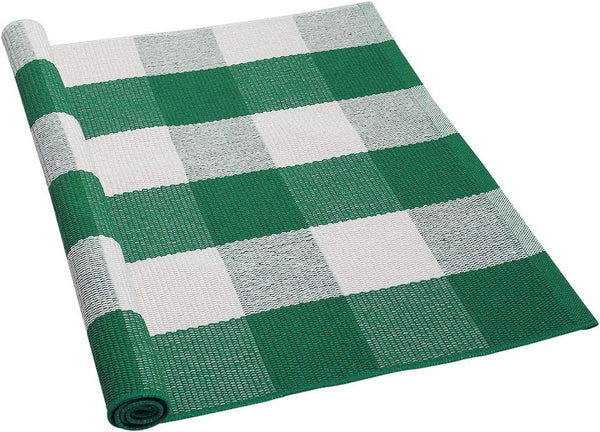 uxcell Buffalo Check Rug, Plaid Outdoor Layered Door Mat, Cotton Gingham Floor Mat for Porch/Bedroom/Kitchen 35"x24"