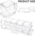 XJMWXHFC 4 Clear Seasoning Box, Pieces Seasoning Rack Spice Pots, Storage Container Condiment Jars Acrylic Seasoning