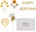 BEAN LIEVE Birthday Candles Set - Cake Topper Decoration with Confetti Balloon Stars and Cupcake Toppers, 12 Pieces