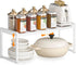 DOLALIKE Expandable Kitchen Countertop Organizer, Stackable Cabinet Shelf Organizers, Space Saving Spice