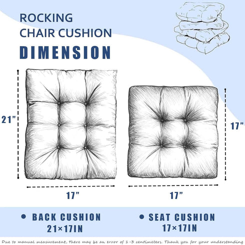 1 Pack Indoor Outdoor Chair Cushion, Garden High Back Chair Cushions, Lounger Chair Pad, for Recliner Patio Chair