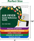 Over 200 Foods Air Fryer Cheat Sheet Magnets - Cooking Guide Booklet, Magnetic Cookbook Set (Air Fryer Accessories)