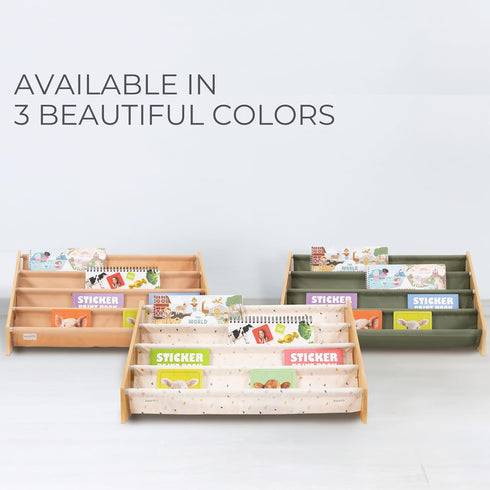 ZICOTO Decorative Wooden Bookshelf for Kids Rooms - Keeps Plenty of Books Neatly Organized & Within Reach for Toddlers