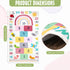 OVALLEY Hopscotch Rug for Kids, Hopscotch Play Mat, ABC Classroom Learning Mat, Small Kids Rug for Playroom, Non-Slip