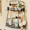VITVITI 2 Tier Corner Bathroom Counter Organizer, Metal Bathroom Countertop Organizer Shelf
